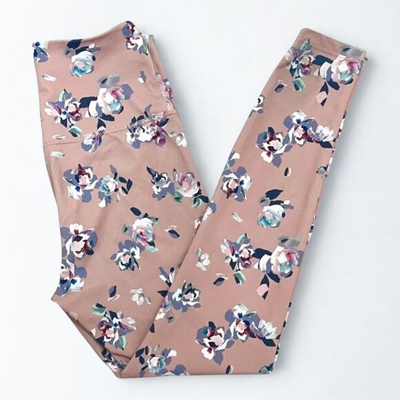 Beyond Yoga Olympus High Rise Impressionist Floral Blush Legging Activewear L - Picture 7 of 16